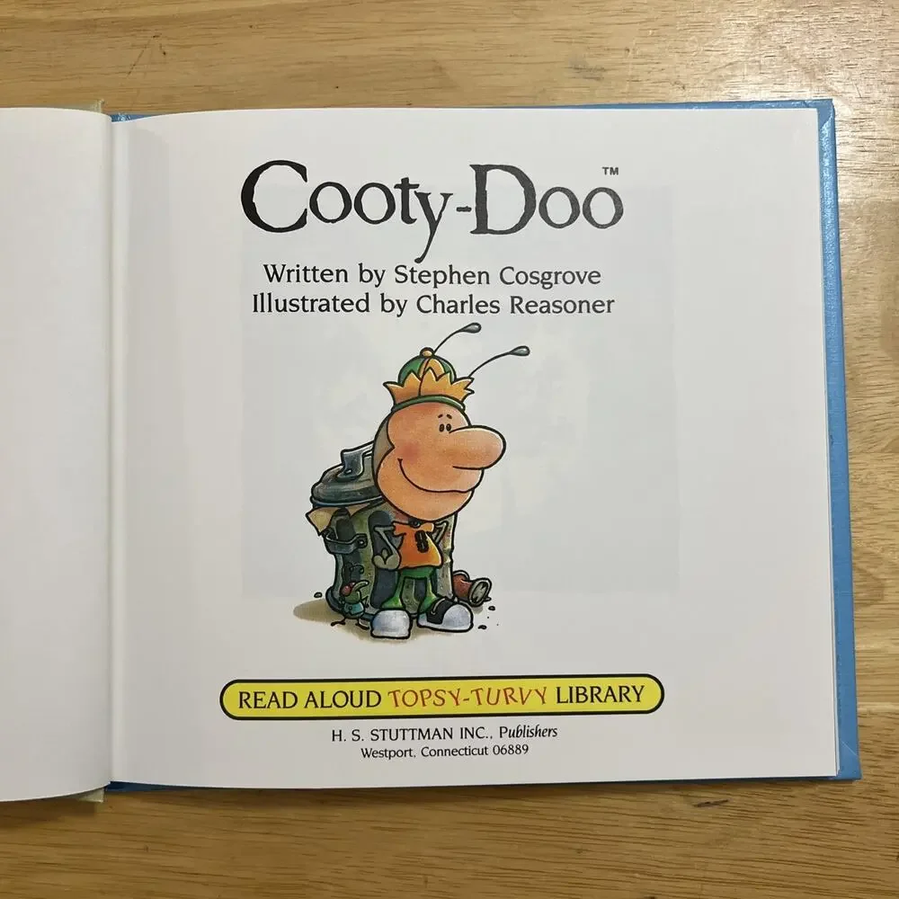 Crick Ette And Cooty Doo Topsy Turvy Book Hardcover Vintage 1988